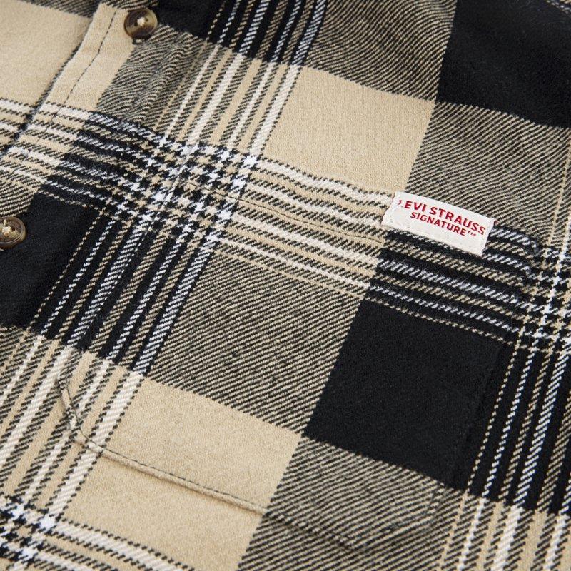 Levi Strauss Signature Boys Hooded Plaid Flannel Sizes 4-18