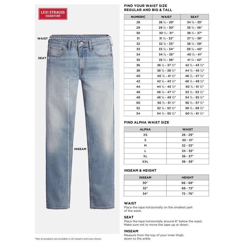 Levi Strauss Signature Men’s And Big And Tall Slim Fit Jeans