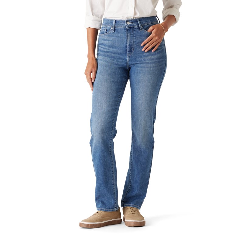 Levi Strauss Signature Women's and Women's Plus High Rise Straight Jeans Inseams: 29" 31" 33" Sizes 2-26