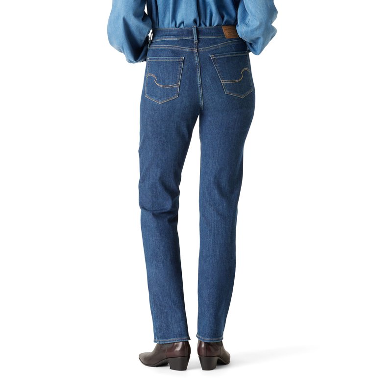 Levi Strauss Signature Women's And Women's Plus Mid Rise Straight Jeans Inseams: Short Regular Long; Sizes 2-26