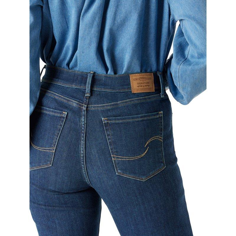 Levi Strauss Signature Women's And Women's Plus Mid Rise Straight Jeans Inseams: Short Regular Long; Sizes 2-26