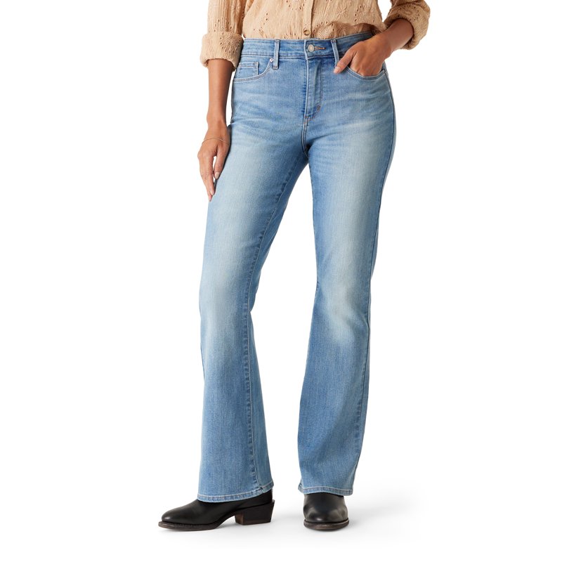 Levi Strauss Signature Women's and Women's Plus Mid Rise Bootcut Jeans Inseams: Short Regular Long; Sizes 2-28