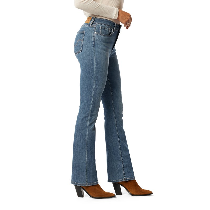 Levi Strauss Signature Women's And Women's Plus Mid Rise Bootcut Jeans 30" 32” And 34" Inseams Sizes 2-28