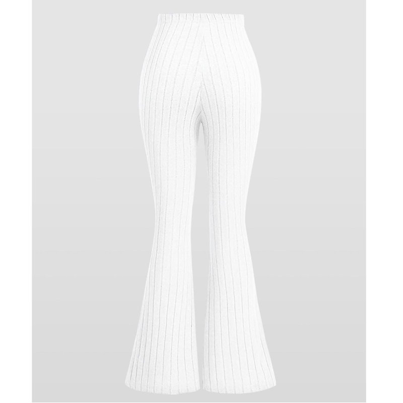 LIaqionyy Girls Leggings Ribbed Knit Flare Kids Soft Stretch Bell Bottoms High Waisted Yoga Dancewear Joggers