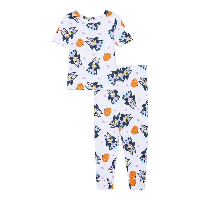 License Halloween Kids Short Sleeve and Pant Pajama Set Sizes 4-10