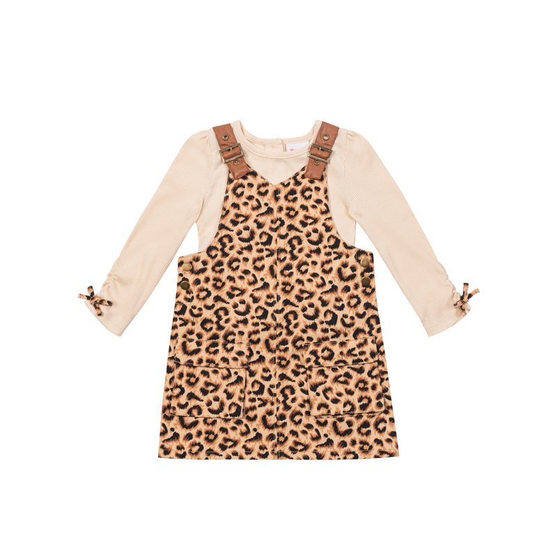 Little Lass Toddler Girls 2-Piece Jumper Set With Coordinating Headband Sizes 2T-4T