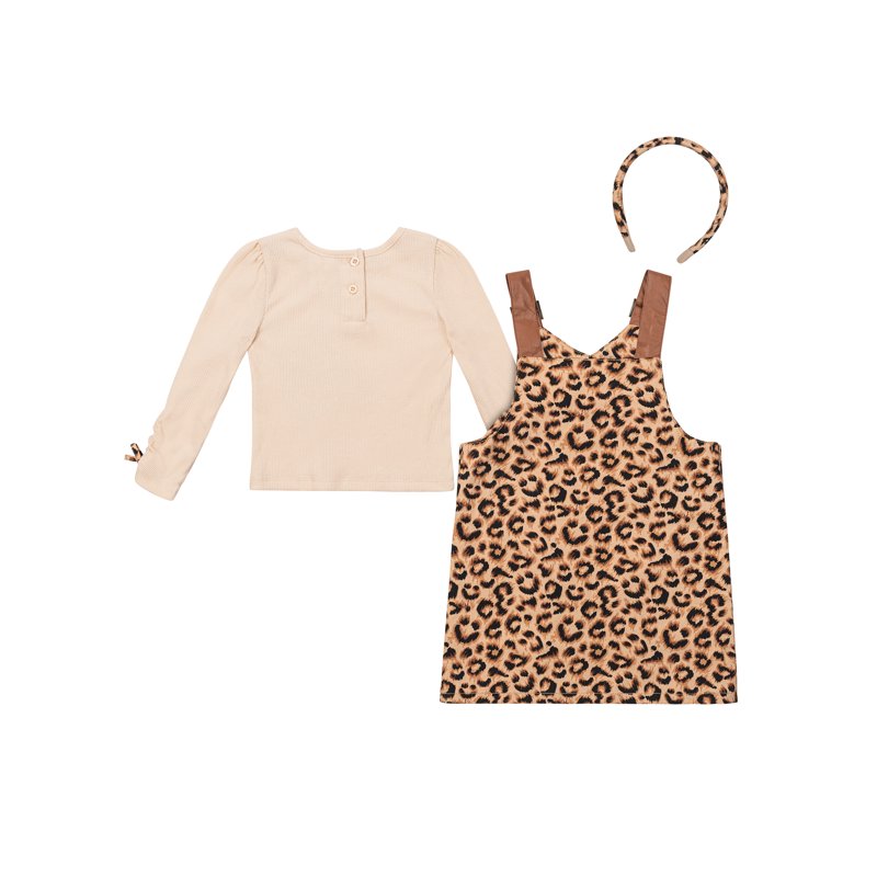 Little Lass Toddler Girls 2-Piece Jumper Set With Coordinating Headband Sizes 2T-4T