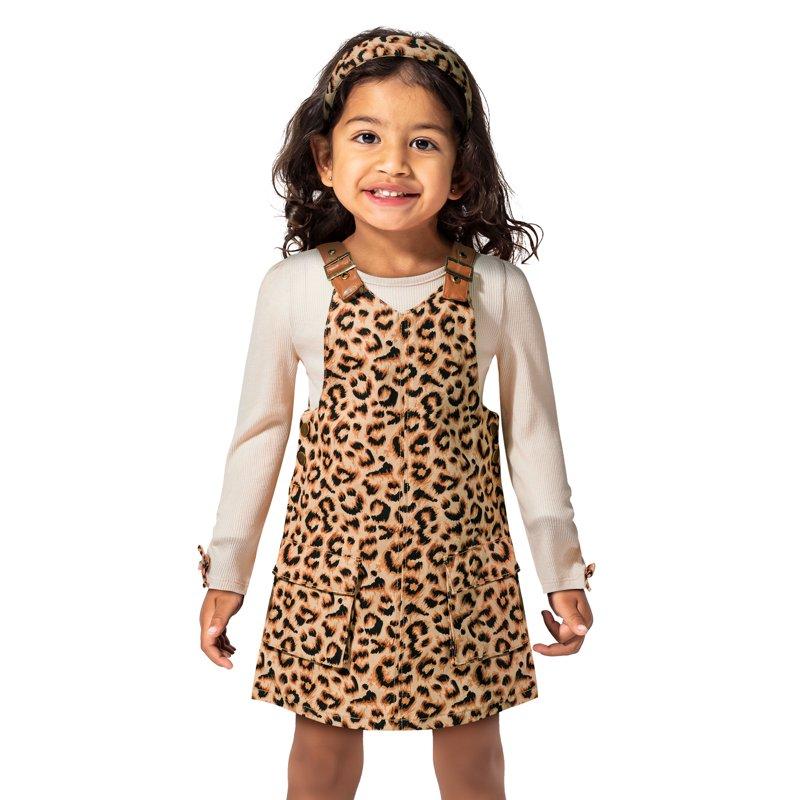 Little Lass Toddler Girls 2-Piece Jumper Set with Coordinating Headband Sizes 2T-4T