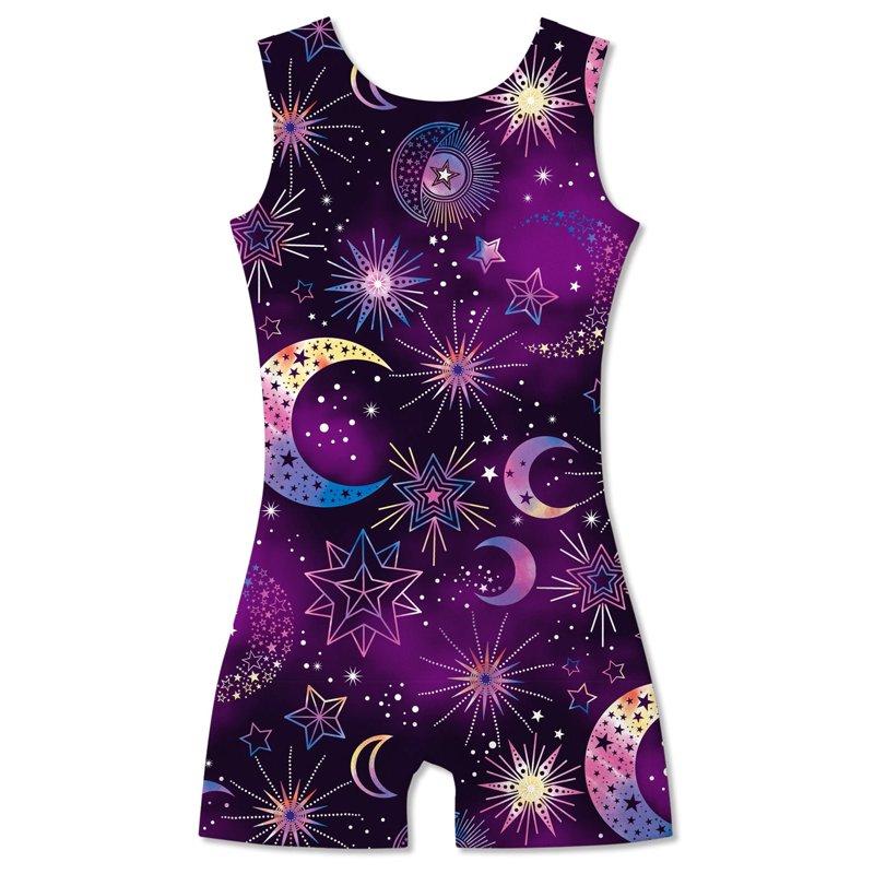 Lollipie Girls Gymnastics Leotards with Shorts Sparkle Dance Unitards Mermaid Active Biketards 2-10 Years