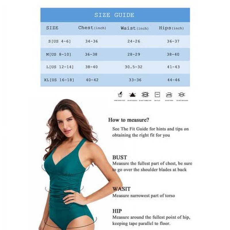 Lopsie V Neck One Piece Swimsuits With Ruching Bathing Suits Tummy Control Beach Swimwear For Women