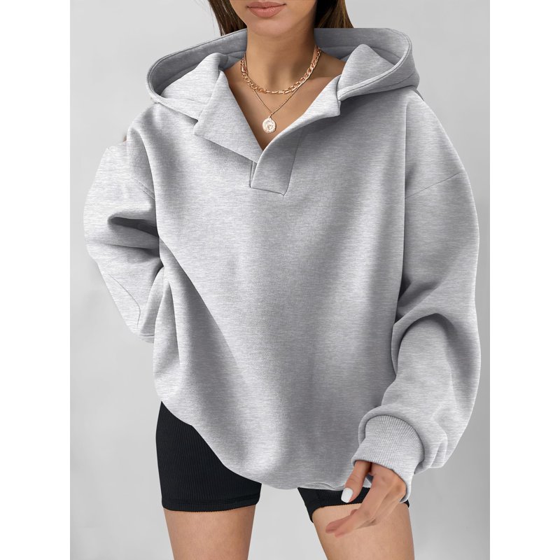 Luniro Womens Hoodies Oversized Sweatshirts Long Sleeve V Neck Pullover Fall Teen Girl Preppy Trendy