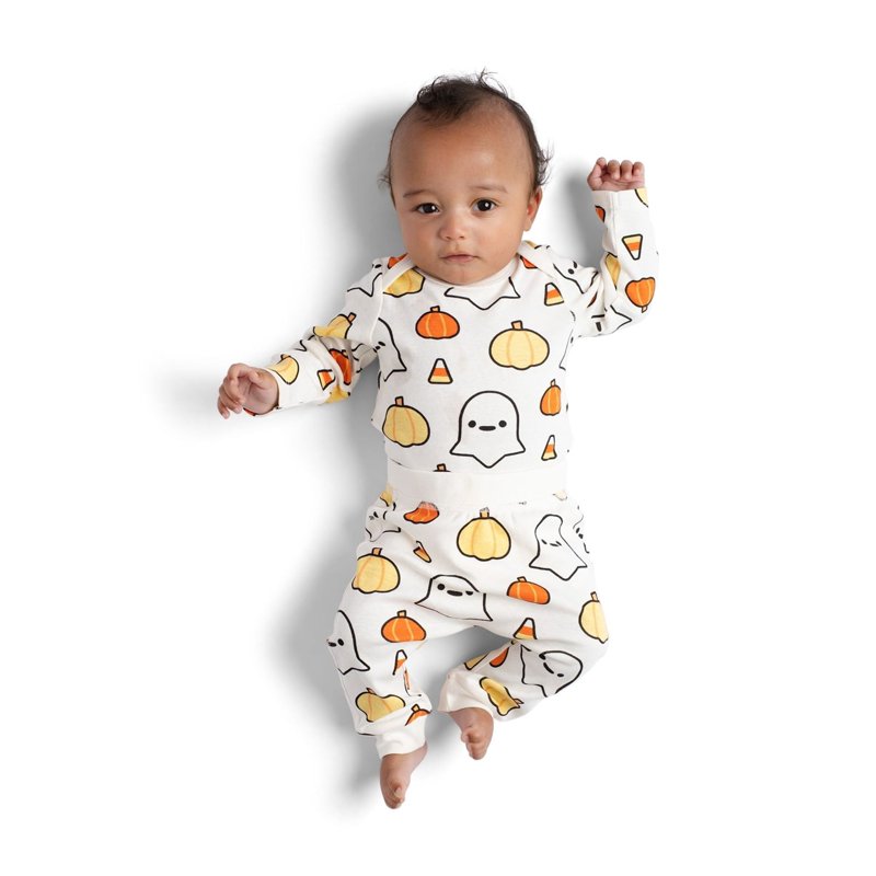 M+A By Monica + Andy Organic Cotton Gender Neutral First Moves Bodysuit + Groove Pant + Bib Set Sizes Newborn -24 Months