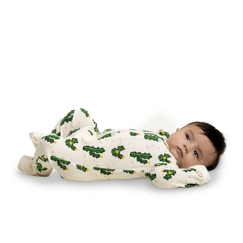 M+A By Monica + Andy Organic Cotton Gender Neutral Long Sleeve Baby One-Piece Pajama Sizes Newborn - 24 Months
