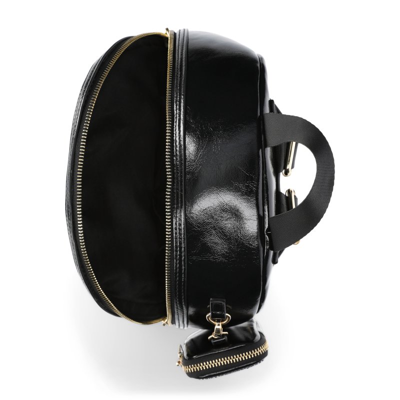 Madden NYC Women's Faux Leather Dome Ring Backpack Black