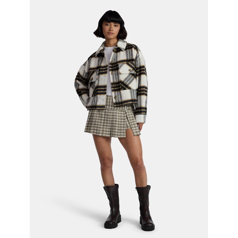 Madden NYC Women’s Plaid Jacket Midweight Sizes XXS-XXL