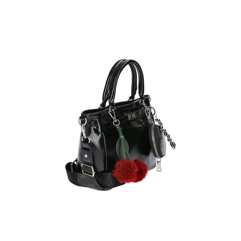 Madden NYC Women's Top Handle Satchel Handbag Black