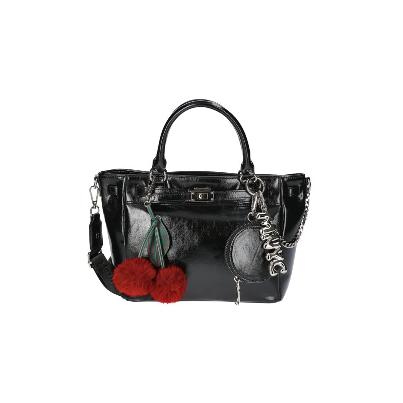 Madden NYC Women's Top Handle Satchel Handbag Black