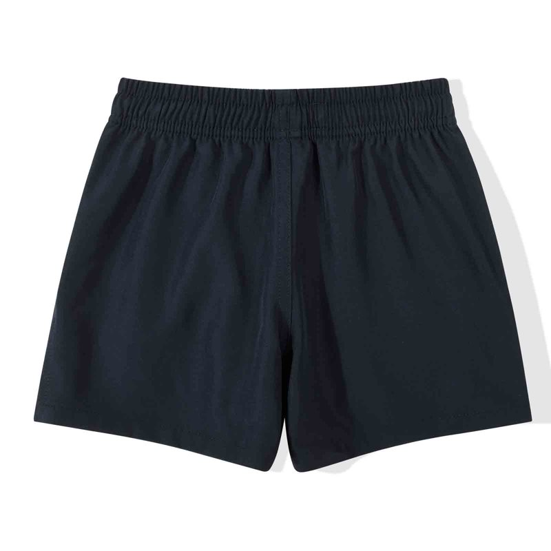 MADHERO Boy's 2 In 1 Swim Trunks With Liner Funny Printed Swim Shorts For Kids Navy Blue 6