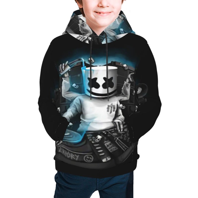 Marshmello Hoodies For Kids Hoody For Girl Boy Teenagers Hoody Youth Hoodie Kid Pullover Hooded Sweatshirt Large