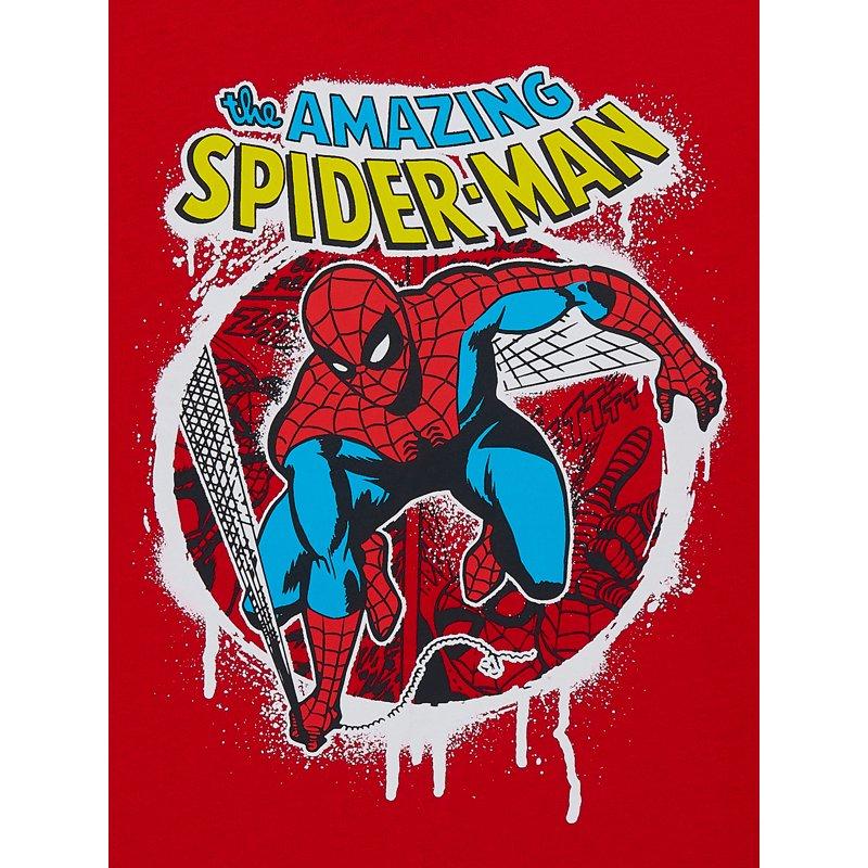 Marvel Boys Spider-Man City Slinger Crew Neck Short Sleeve Graphic T-Shirt Sizes 4-18 & Husky