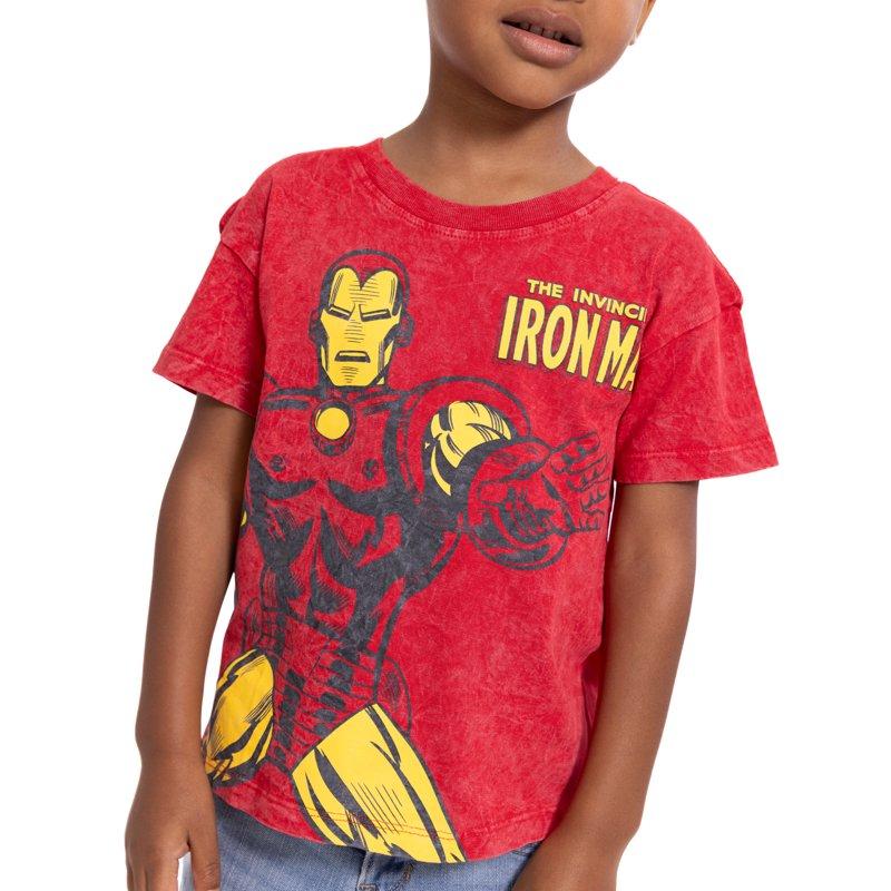 Marvel Iron Man Toddler Boys Graphic Tee With Short Sleeves Sizes 12M-5T