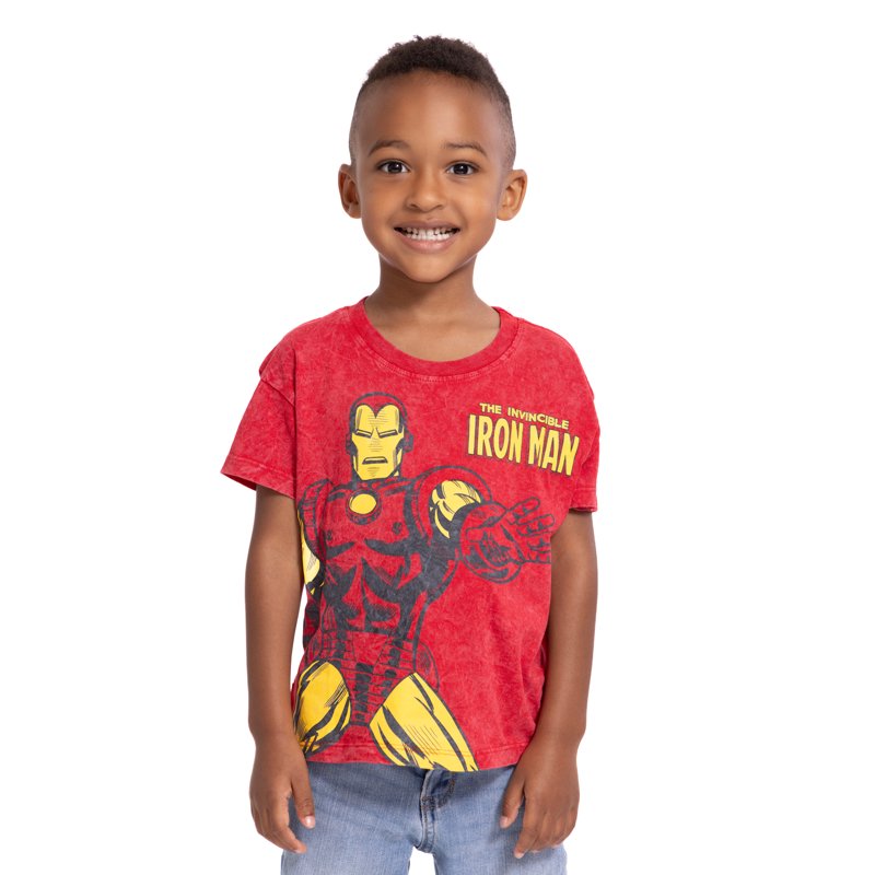 Marvel Iron Man Toddler Boys Graphic Tee with Short Sleeves Sizes 12M-5T