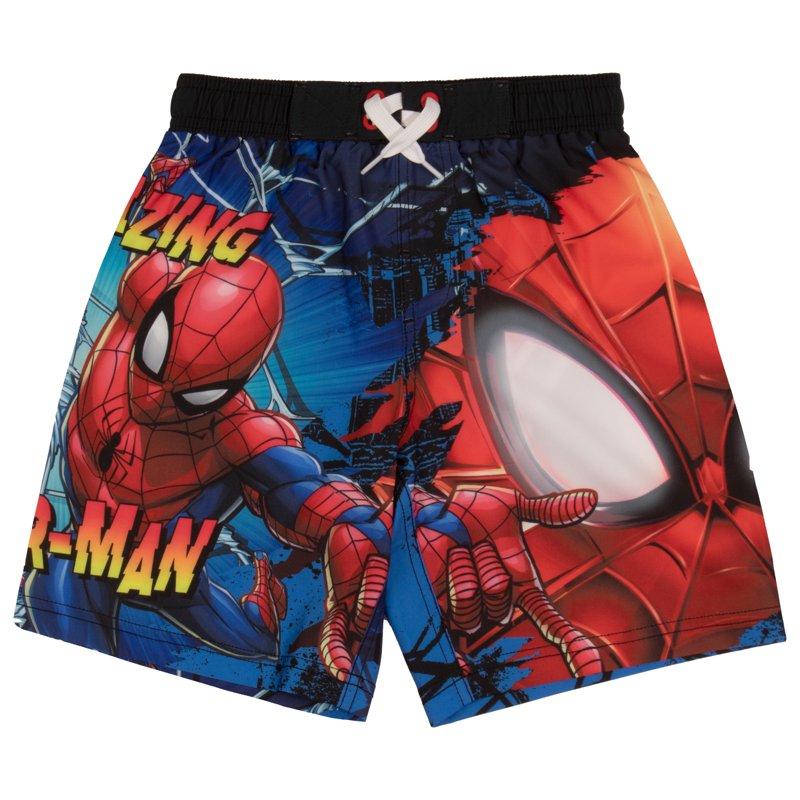 Marvel Spider-Man Swim Shorts for Boys Kids Swimwear SpiderMan Graphic Print Board Shorts (Size 4-12)