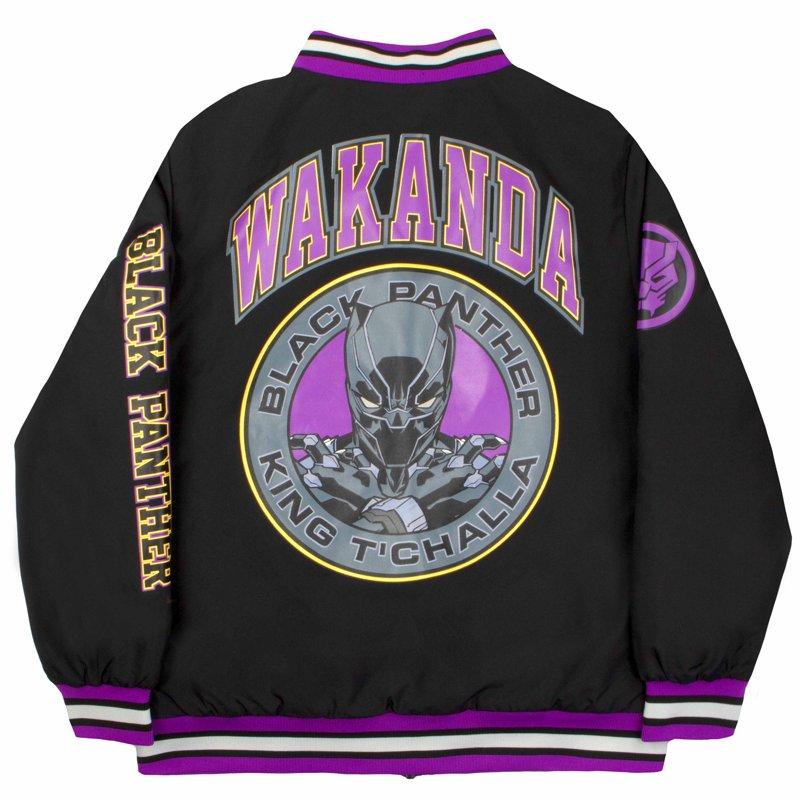 Marvel Superheroes Characters Boys Bomber Jacket Black Panther (Sizes 4-8)