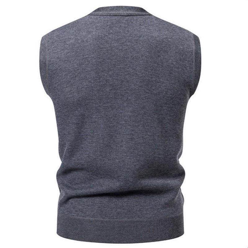 Men's Argyle Sweater Vest - Vintage Preppy Style Button Down V Neck Sleeveless Casual Slim Fit Knitted Cardigan Vest