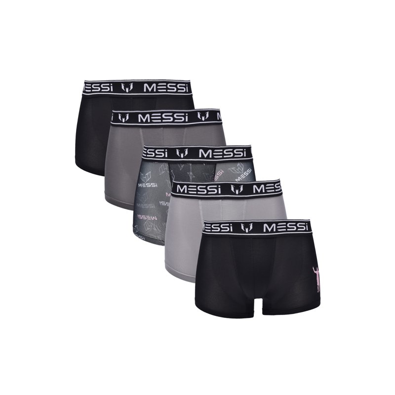 Messi Boys Athletic Boxer Brief Underwear 5-Pack Sizes S-L
