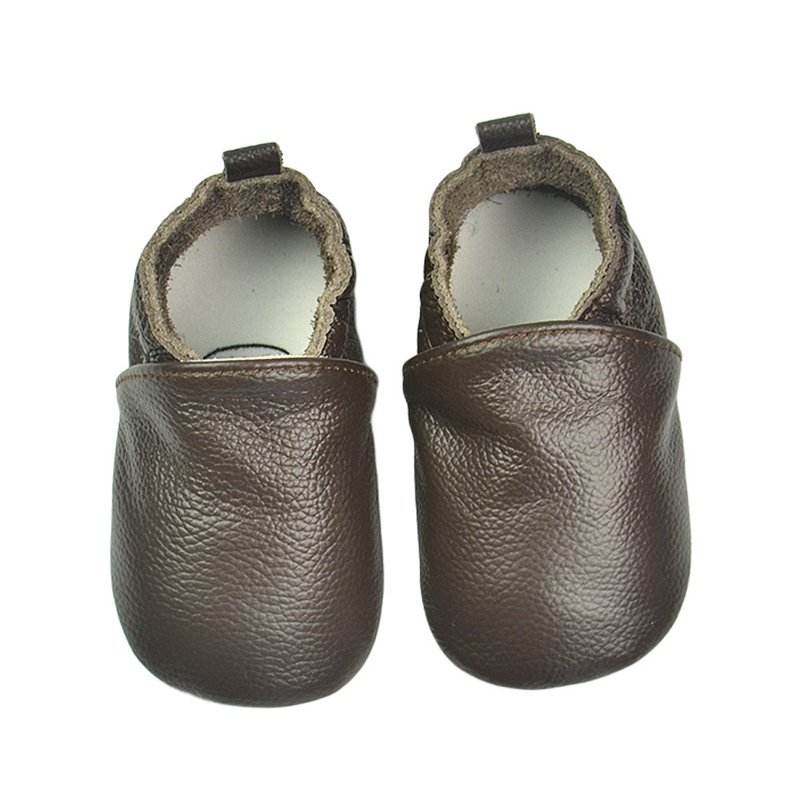 MEZZALL Crawling Shoes Baby First Walking Shoes Girls Boys Slippers Crawling Shoes Baby Shoes Soft Leather With Suede Soles Leather Shoes Newborn 0 2 Years Soft Footwear Coffee 6-12 Months