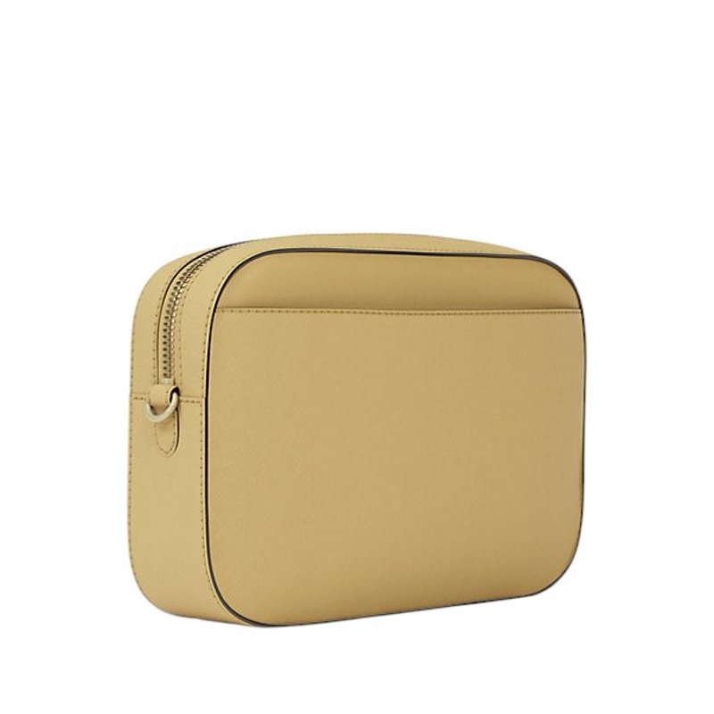 Michael Kors Women's Jet Set Women Large Logo Zip Chain Crossbody Bag+ Coin Pouch (Honey Miel)