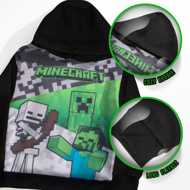 Minecraft Boys 2 Piece Fleece Pants Sets Pullover Hoodie And Jogger Set For Boys (Sizes 4-16)
