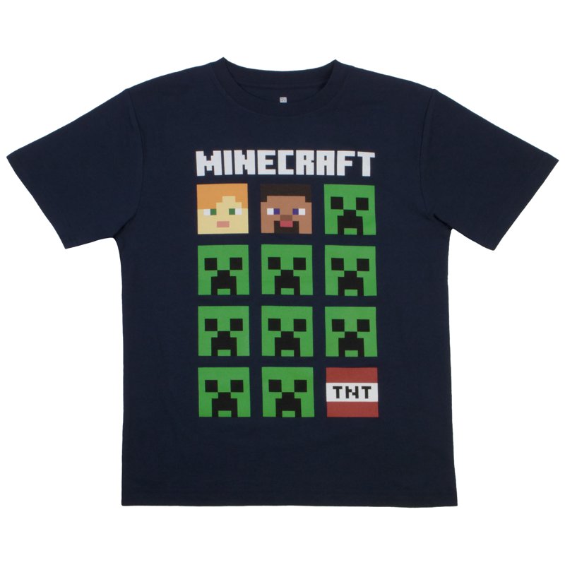 Minecraft Boys Creeper Character Hoodie & TNT Graphic T-Shirt Set (Little & Big Boys) 2-Piece Bundle Sizes 4-18