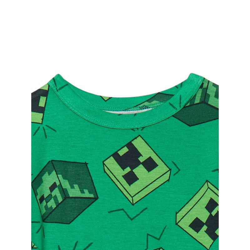 Minecraft Boys Top And Pants Pajama Set 2-Piece Sizes 4-10