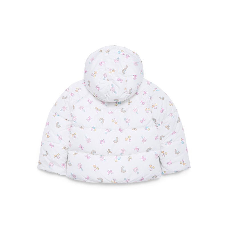 Minnie Mouse Toddler Girls Puffer Jacket With Hood Midweight Sizes 2T-5T