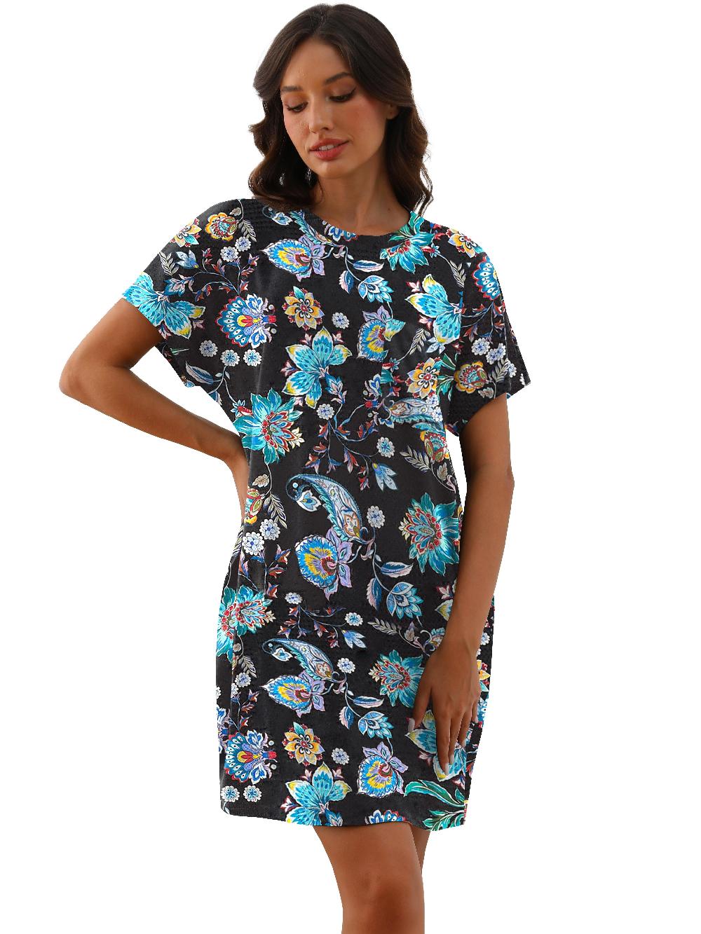 MINTREUS Women Short Sleeve Maternity Casual T-shirt Dresses Casual Mama Pregnancy Blouses Clothes