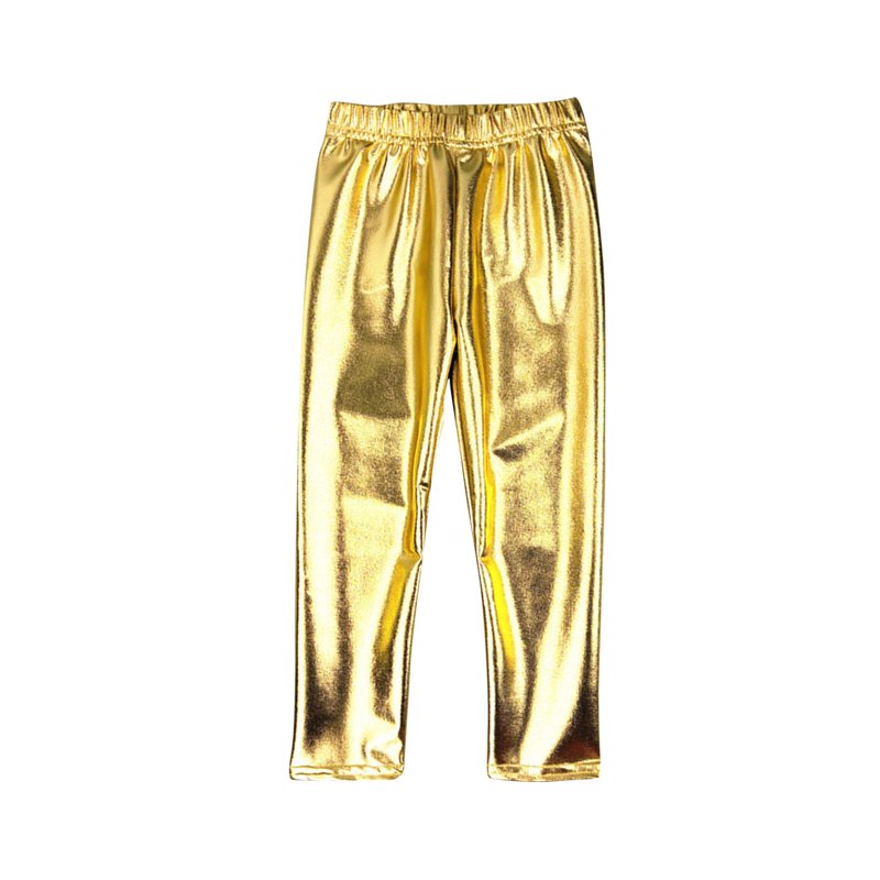 MKOSPLRT 2-11 Years Glitter Pants for Kid High Waist Sparkly Pants Baggy Straight Wide Leg Pants Fashion Party Club Pants for Girl Boy