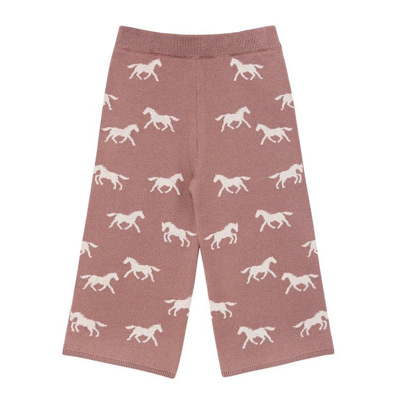 Modern Moments By Gerber Toddler Girl Jacquard Sweater Knit With Wide Leg Pant Set Sizes 12M-5T