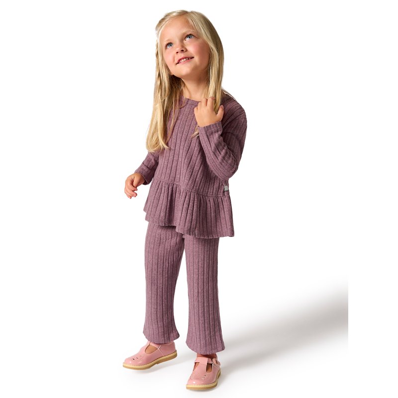 Modern Moments By Gerber Toddler Girl Peplum Top And Legging Outfit Set Sizes 12M-5T