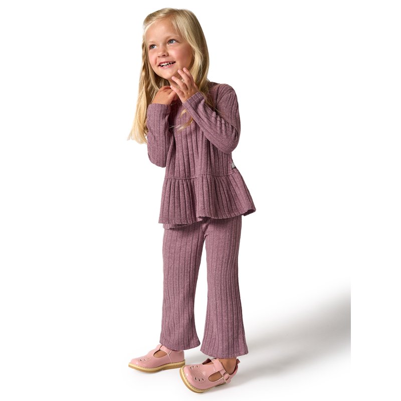 Modern Moments by Gerber Toddler Girl Peplum Top and Legging Outfit Set Sizes 12M-5T