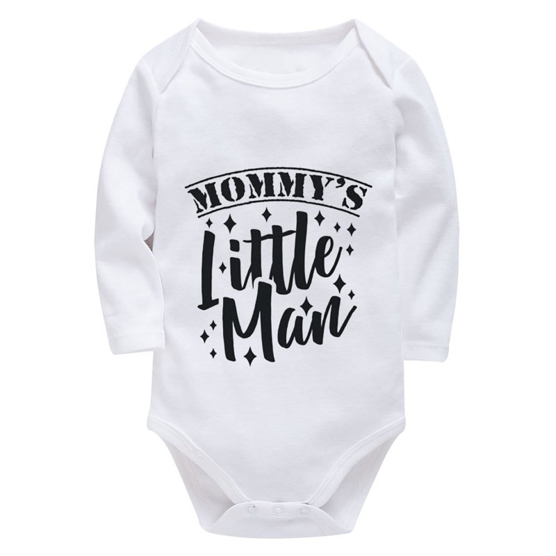 Mommy's Little Man Gender Neutral Baby Clothes Set Long Sleeve Baby Girl Newborn Coming Home Outfit White Baby Boy Summer Ro