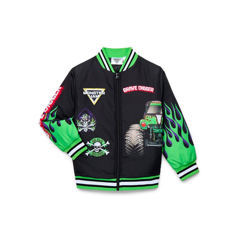 Monster Jam Boys Graphic Bomber Jacket Sizes 4-12