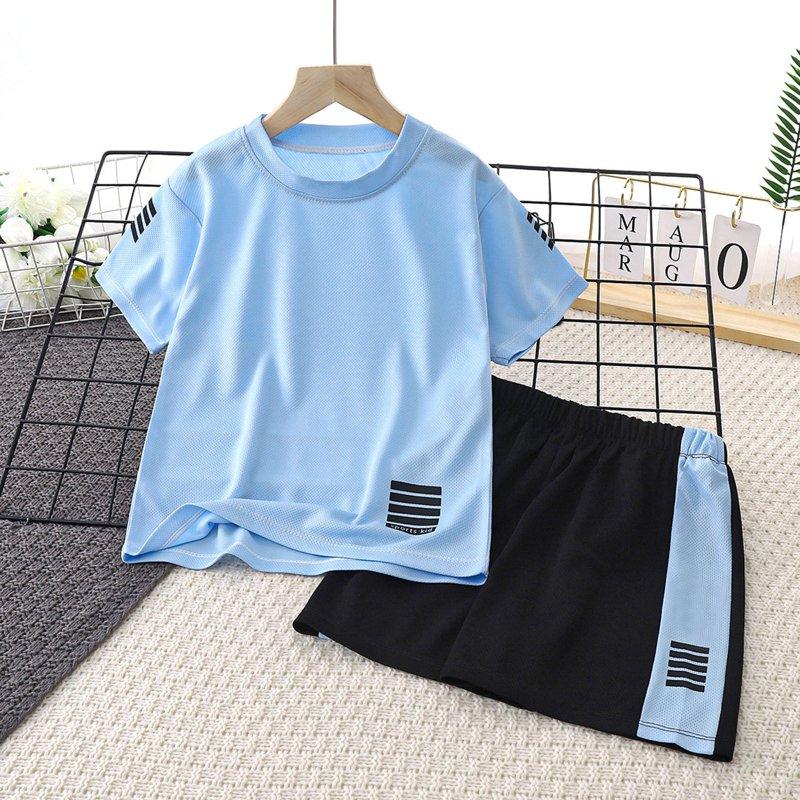 Mrzhqd Toddler Boys Girls Fashion Outfits Set Kids Baby Unisex Spring Summer Print Short Sleeve Sports Tshirt Shorts Outfits Clothes For 5-6 Years