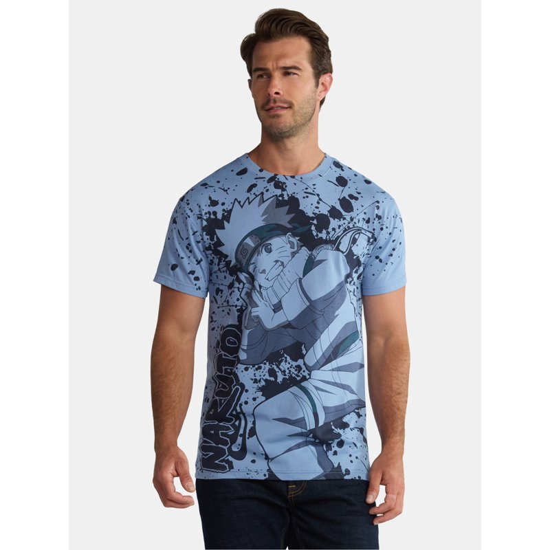 Naruto Men's and Big Men's Graphic Tee with Short Sleeves Sizes XS-3XL