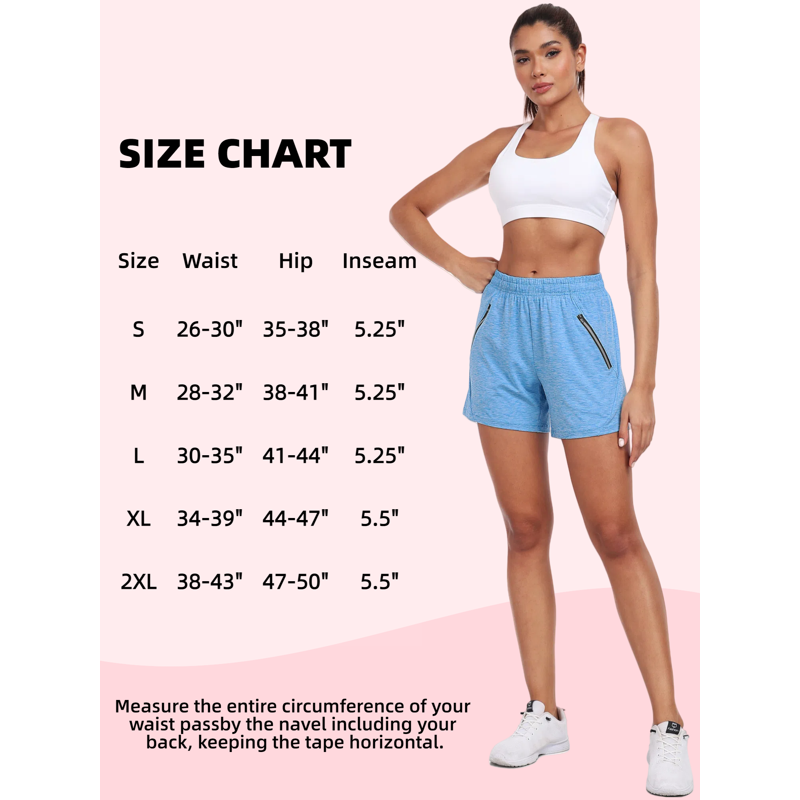 NELEUS Womens Athletic Shorts Workout Gym Shorts 5.5" Casual Lounge Set With Zipper Pockets 3 Pack Black+Gray+Purple US Size XL