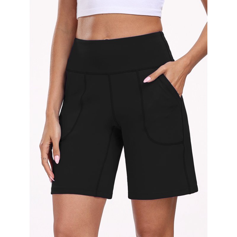 NELEUS Womens Workout Shorts Wide Leg Athletic Yoga Shorts High Waisted Short with Pockets Black US Size 2XL