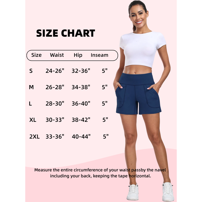 NELEUS Womens Workout Shorts Wide Leg Yoga Shorts For Women Casual Summer Athletic Short With Pockets Navy Blue US Size XL