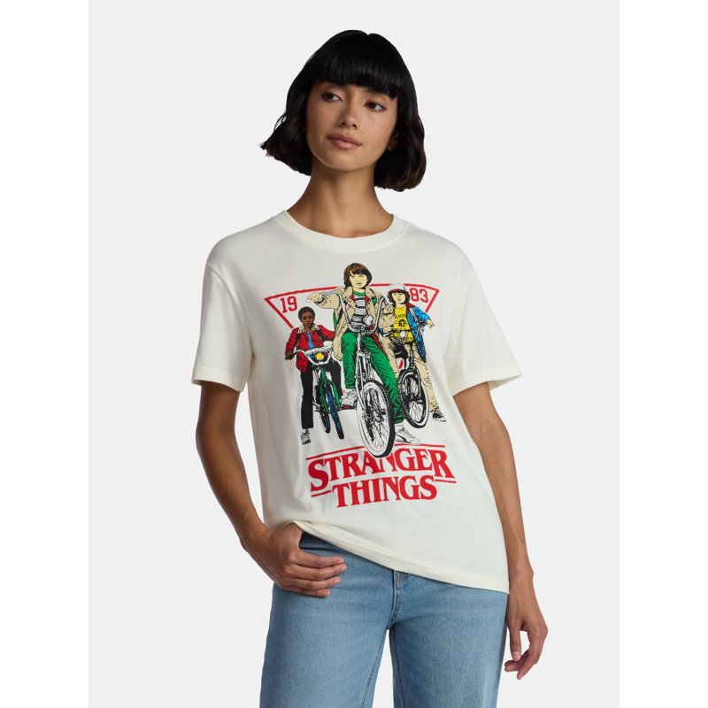 Netflix Stranger Things Graphic Tee with Short Sleeves Women’s Sizes XXS-XXL