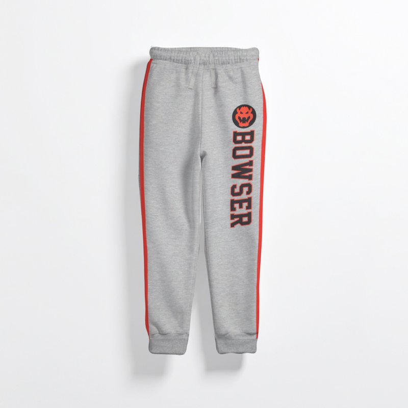 Nintendo Boys Super Mario 2-Piece Set – Long Sleeve T-Shirt & Joggers (Little & Big Boys) Bowser Design Sizes 4–16